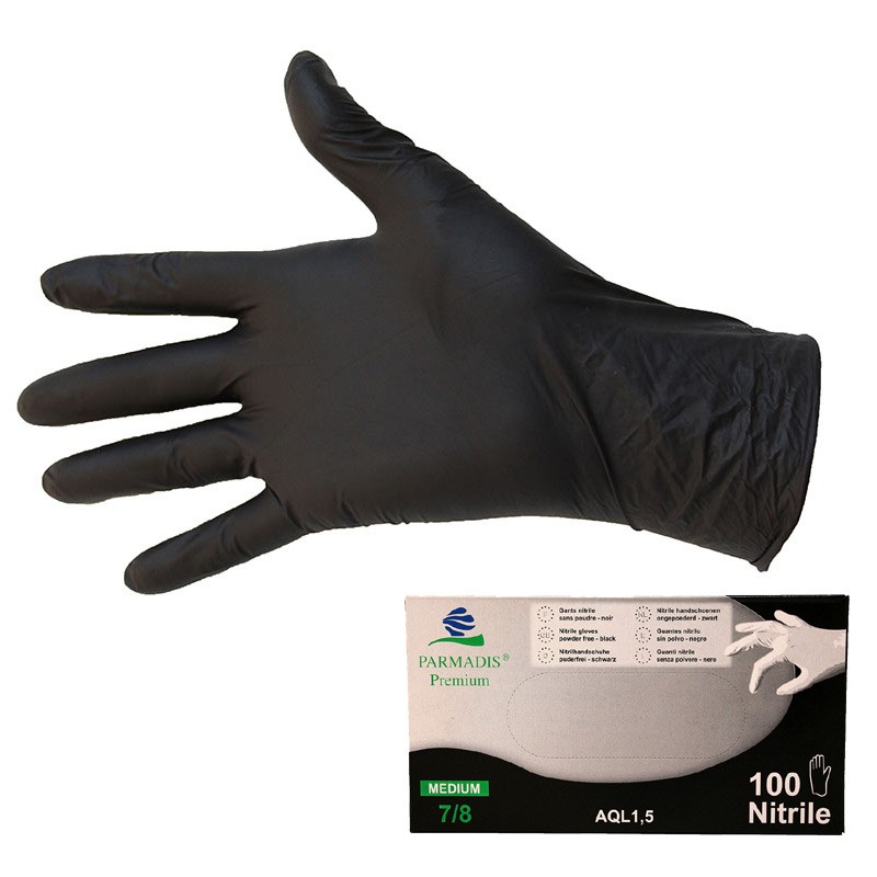 Gant nitrile black non poudre boite X100